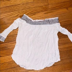 White off the shoulder top
